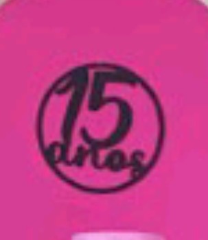 Tag Mdf Círculo 15 Anos Preto - Kecafestas 