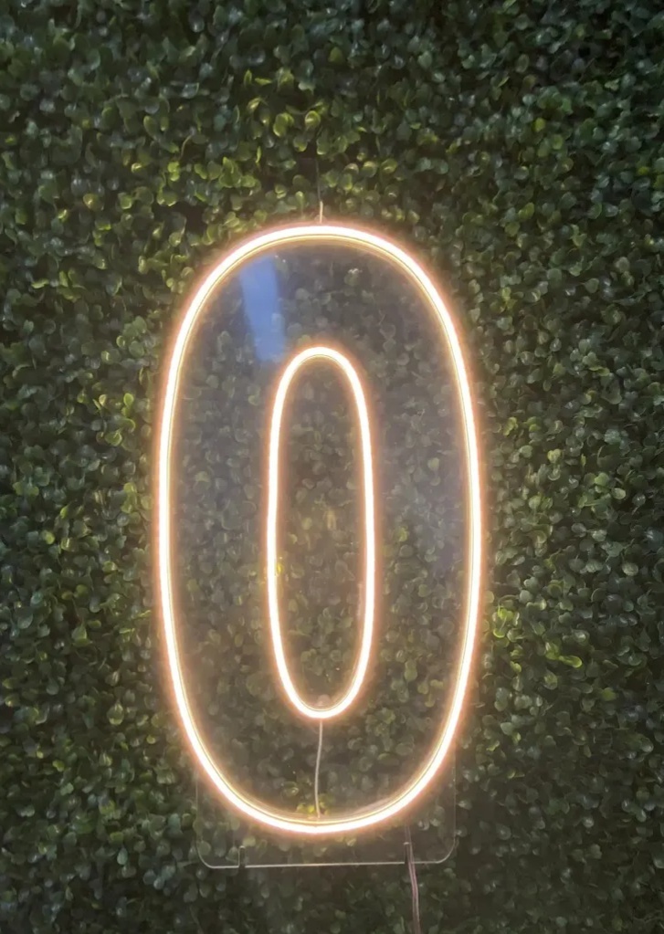 Número 0 Led de 50 Cm Luz Quente (Cópia 1) - Kecafestas 