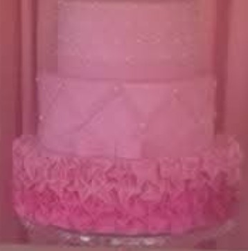 Bolo Fake Rosa Com Babado - Kecafestas 