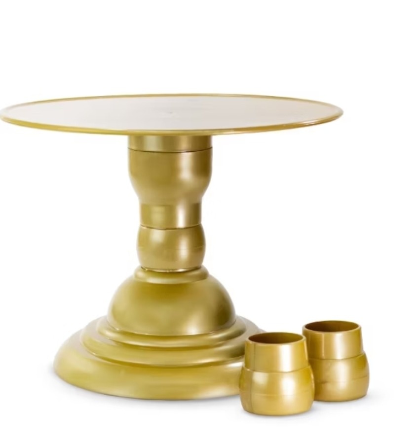 Boleira Royale Modular Dourada 22 Cm    - Kecafestas 