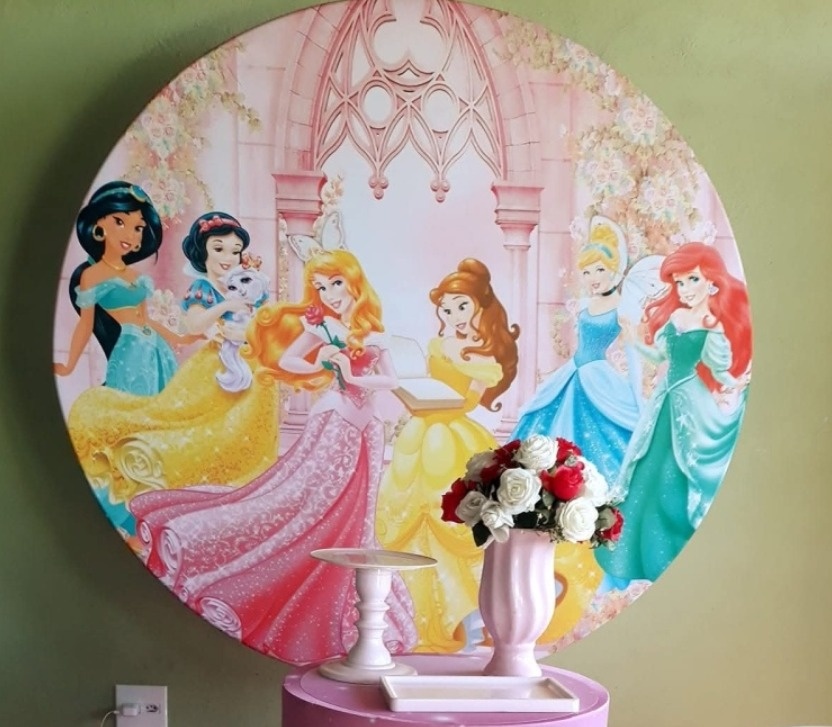 Painel Sublimado Princesas  - Kecafestas 
