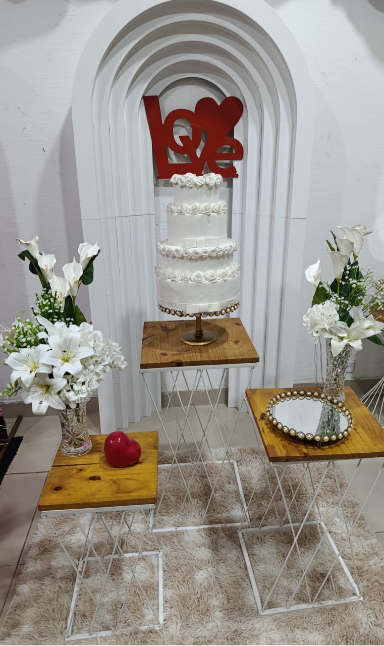 Kit Casamento Portal 3D E Mesa Trançada - Kecafestas 