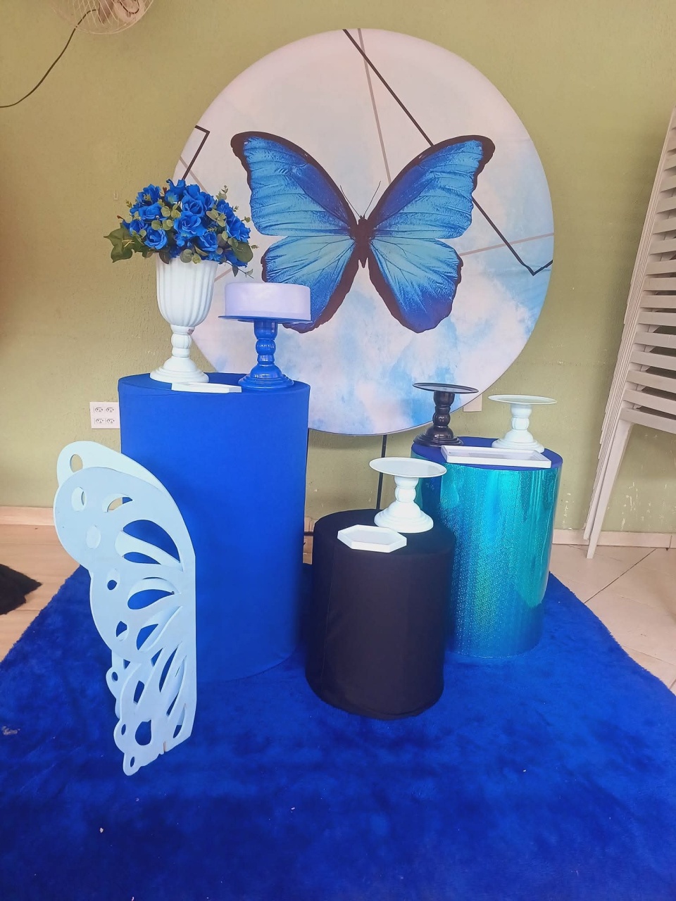Kit Borboleta Azul Basic  - Kecafestas 