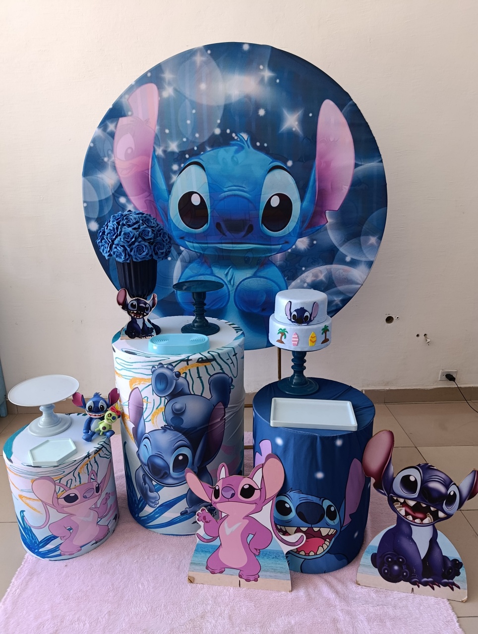 Kit Stitch Azul 2  Simples - Kecafestas 