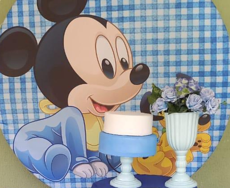 Painel Sublimado Mickey Baby - Kecafestas 