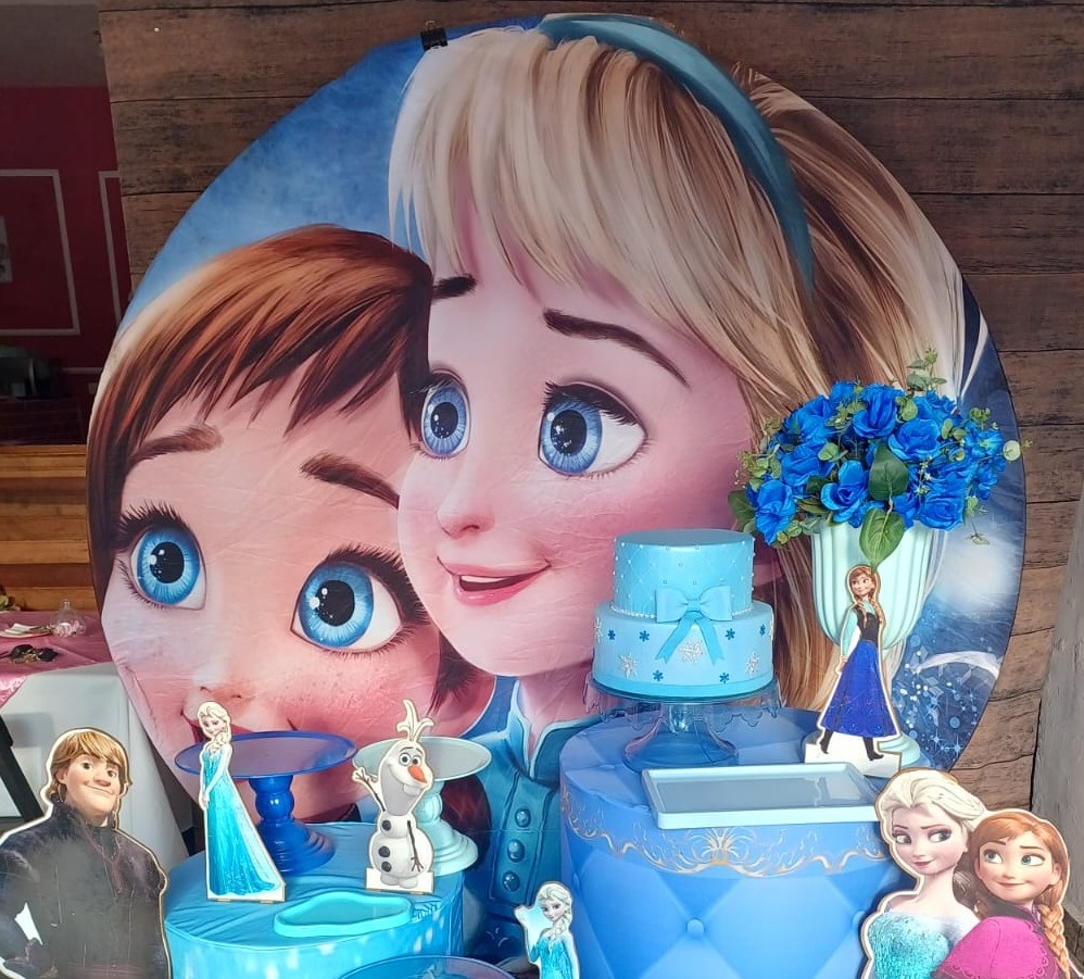 Painel Sublimado Frozen Baby  - Kecafestas 