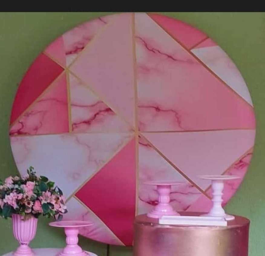 Painel Sublimado Geométrico  - Kecafestas 