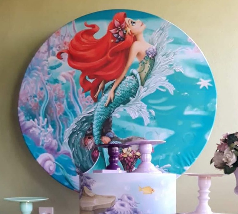 Painel Sublimado Ariel  - Kecafestas 