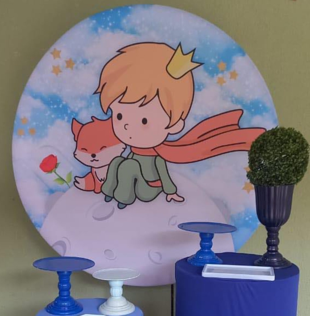 Painel Sublimado Pequeno Príncipe Cabelo Claro  - Kecafestas 