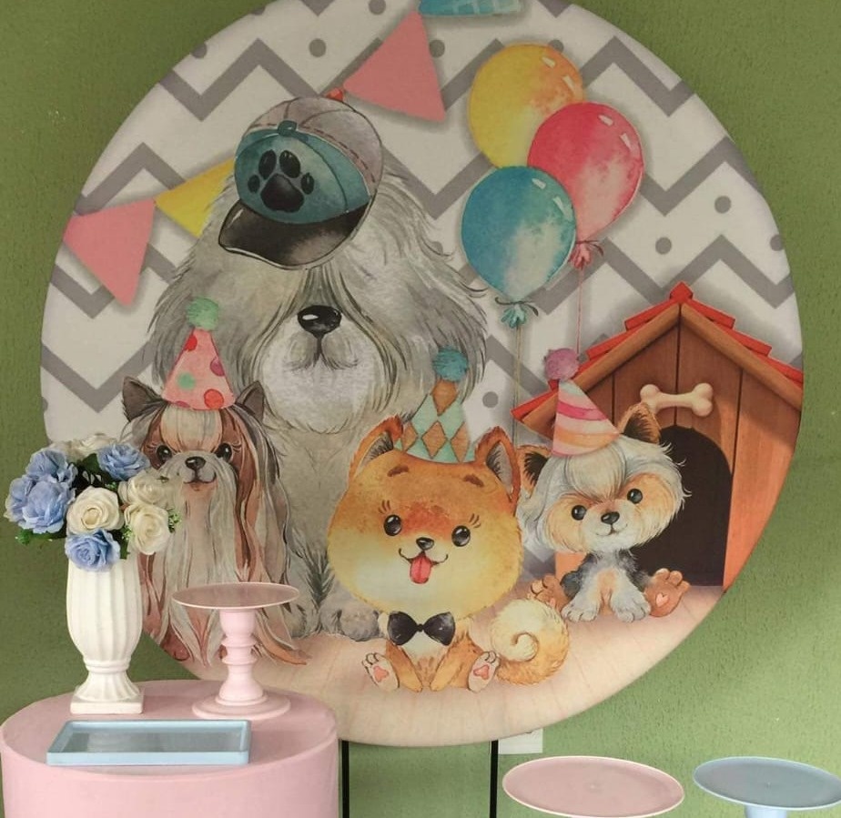 Painel Sublimado Pets - Kecafestas 