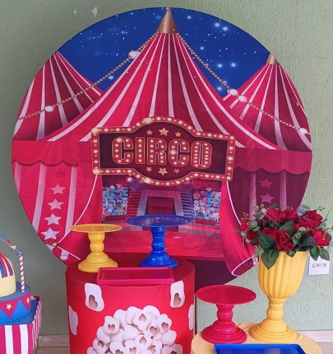 Painel Sublimado Circo - Kecafestas 