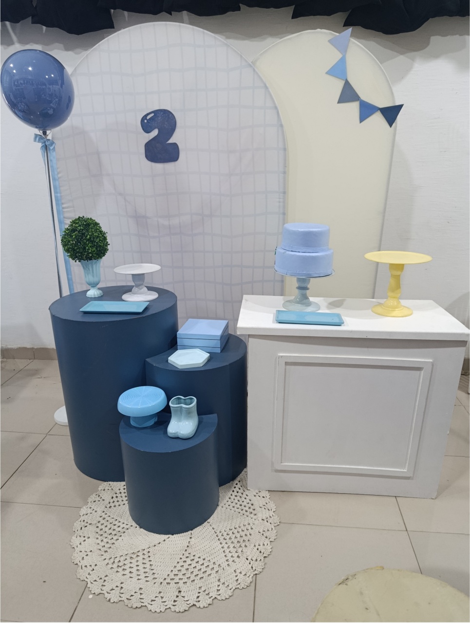 Pegue E Monte Diamante Tons de Azul - Kecafestas 
