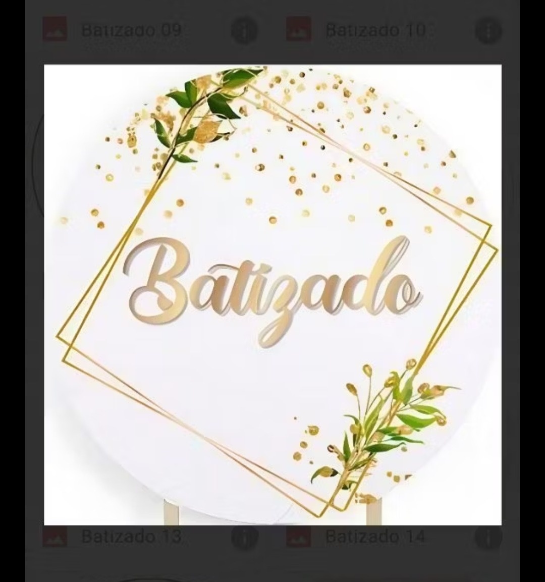 Mini Painel Batizado - Kecafestas 