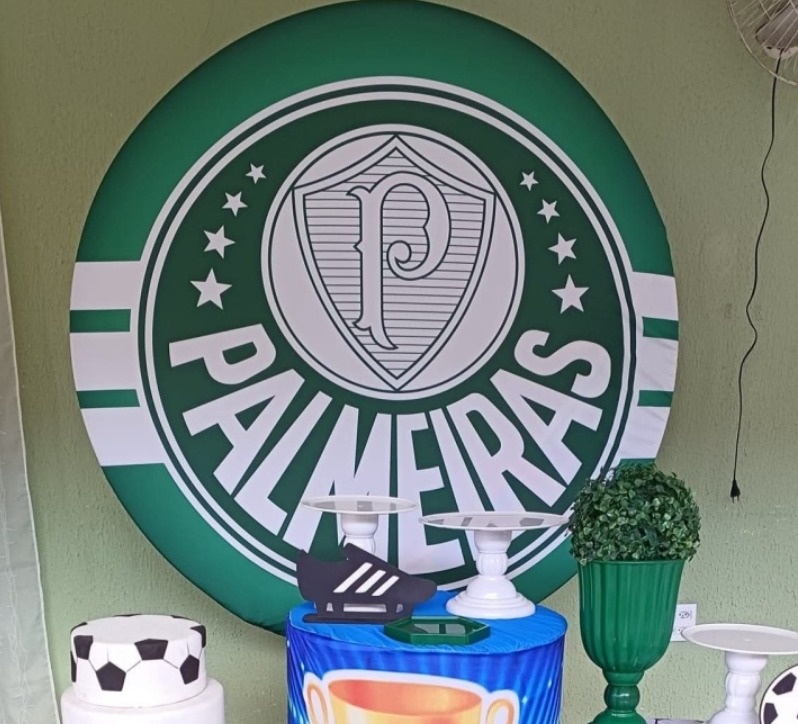 Painel Sublimado Palmeiras  - Kecafestas 