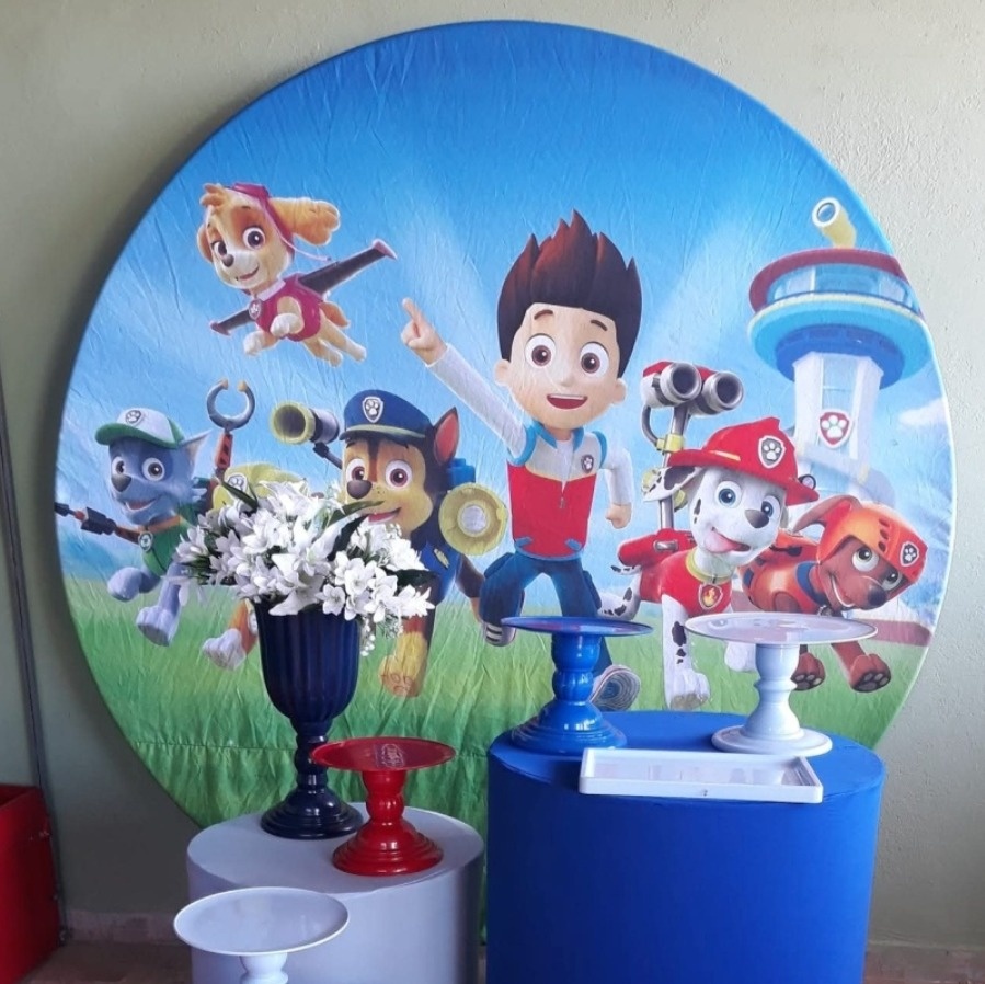 Painel Sublimado Patrulha Canina  - Kecafestas 