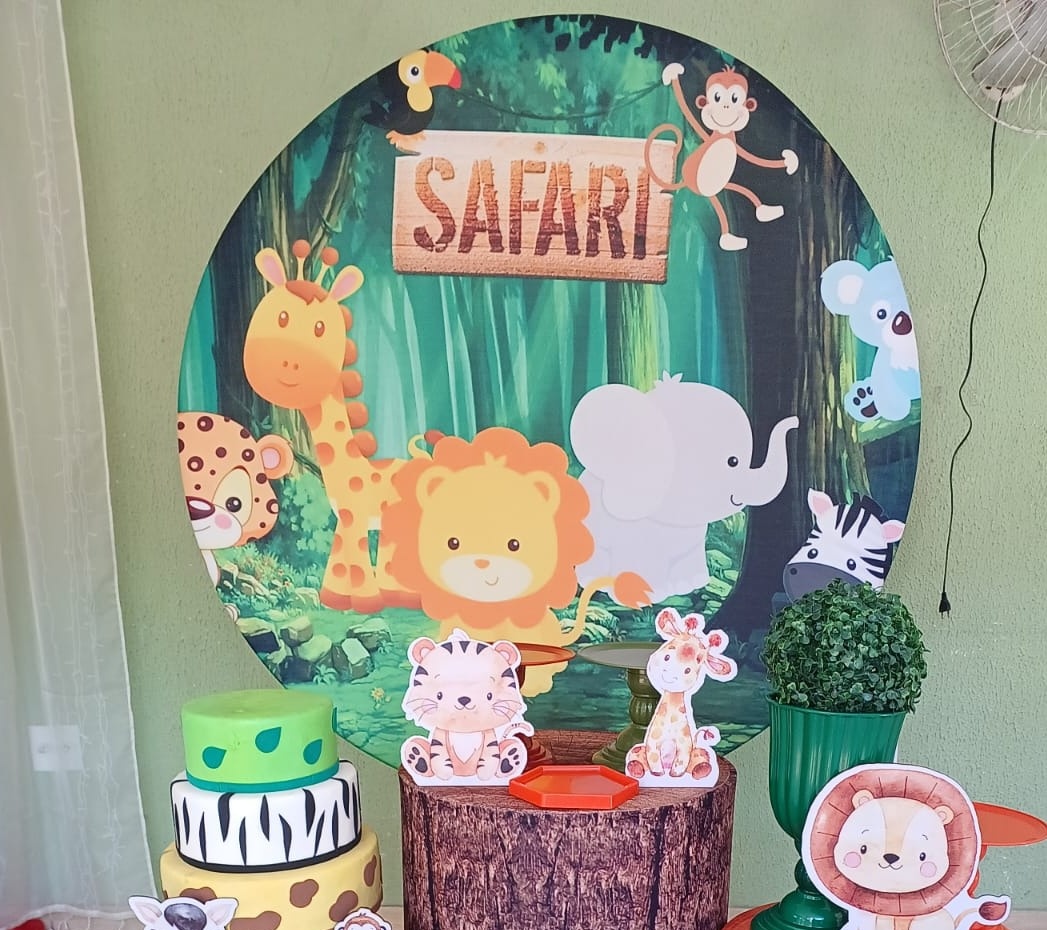 Painel Sublimado Safari - Kecafestas 