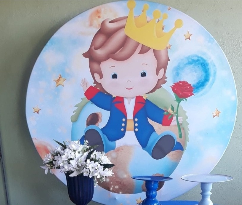 Painel Pequeno Príncipe Cabelo Escuro  - Kecafestas 
