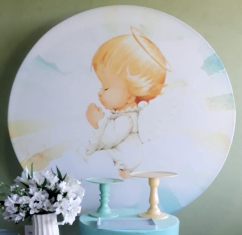 Painel Sublimado Anjo Azul - Kecafestas 