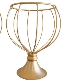 Vaso Aramado Redondo Dourado (Cópia) - Kecafestas 