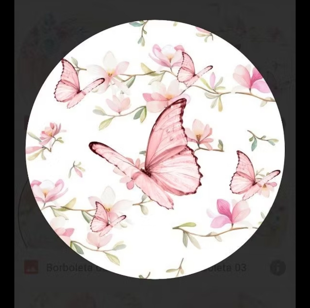 Mini Painel Borboletas Rosa - Kecafestas 