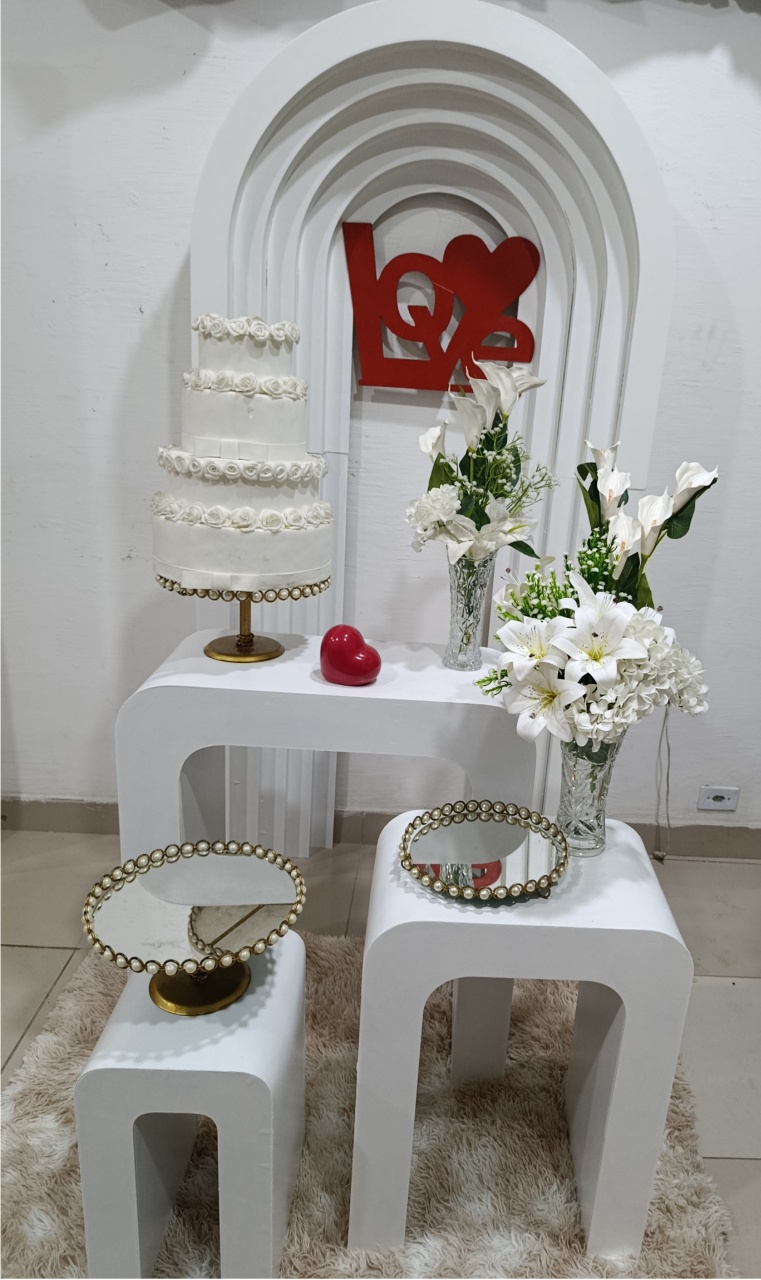 Kit Casamento Portal 3D E Mesa U - Kecafestas 