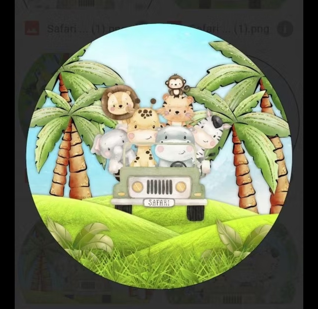 Mini Painel Safari Baby - Kecafestas 