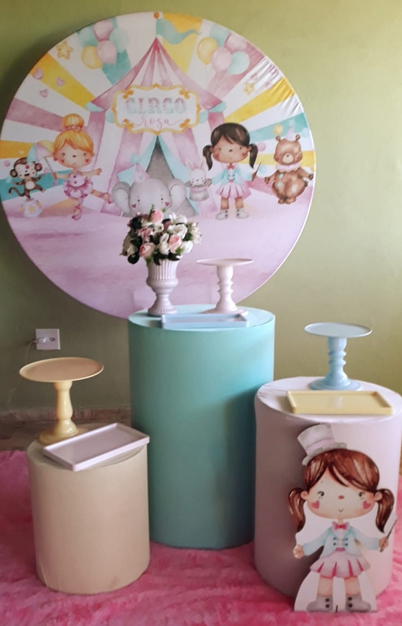 Kit Circo Rosa Basic   - Kecafestas 
