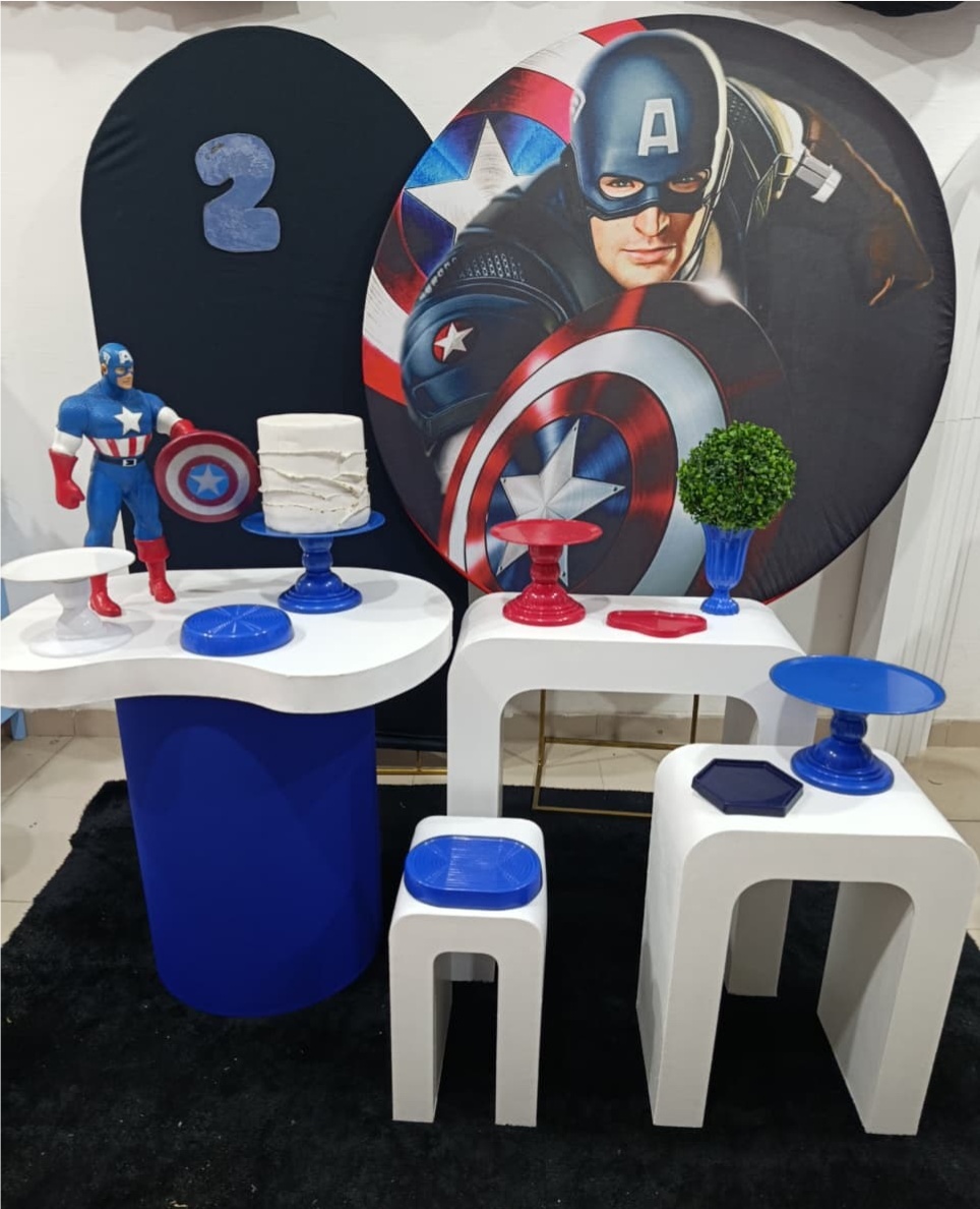 Kit Diamante Capitão América 1 - Kecafestas 
