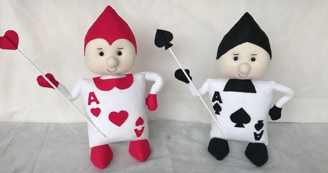 Bonecos Cartas Feltro - Kecafestas 