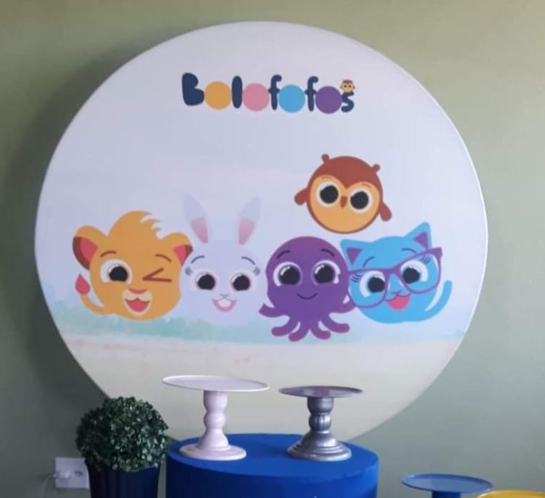 Painel Sublimado Bolofofos - Kecafestas 