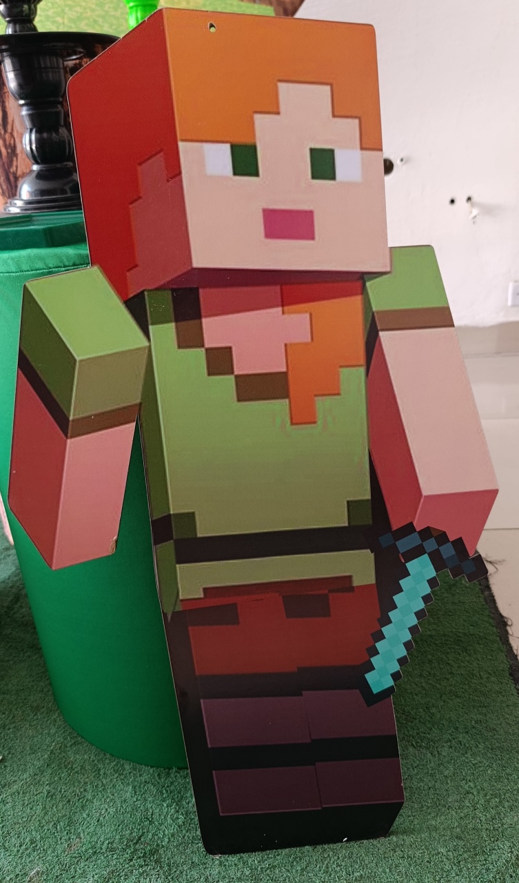 Display de Chão Minecraft  - Kecafestas 
