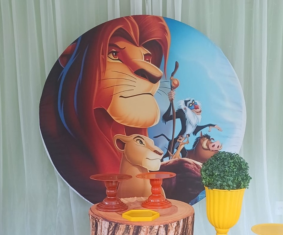Painel Sublimado Rei Leão  - Kecafestas 