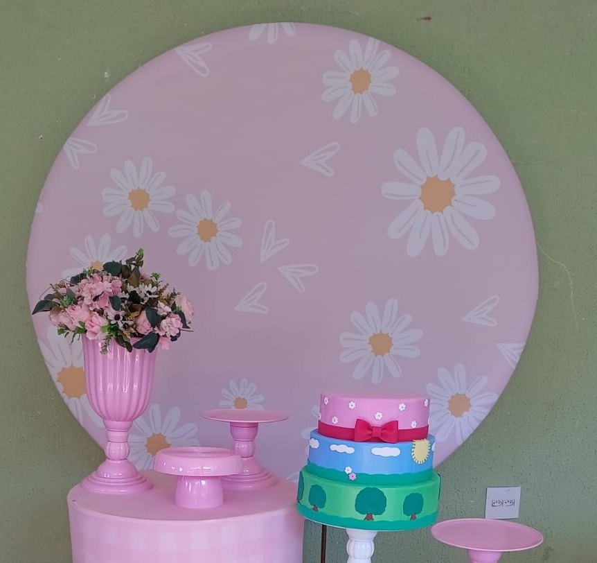 Painel Sublimado Margarida  - Kecafestas 
