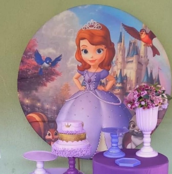 Painel Sublimado Princesa Sofia - Kecafestas 