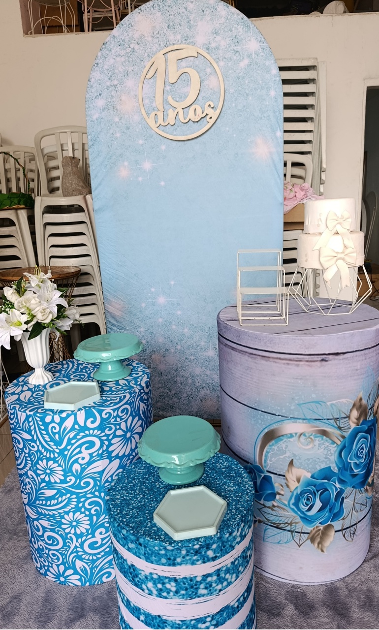 Kit Glitter Azul Basic - Kecafestas 