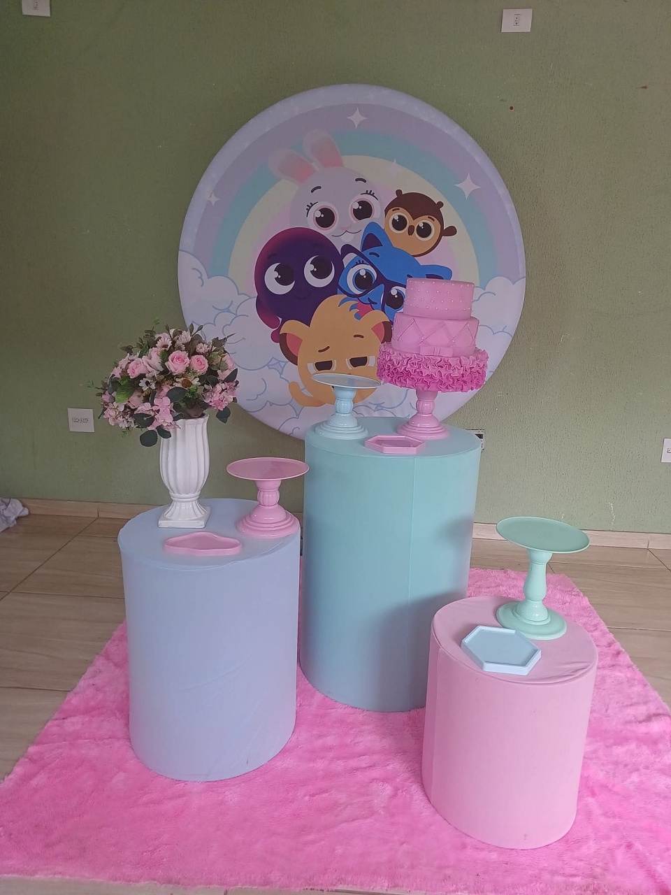 Kit Bolofofo Rosa Basic - Kecafestas 