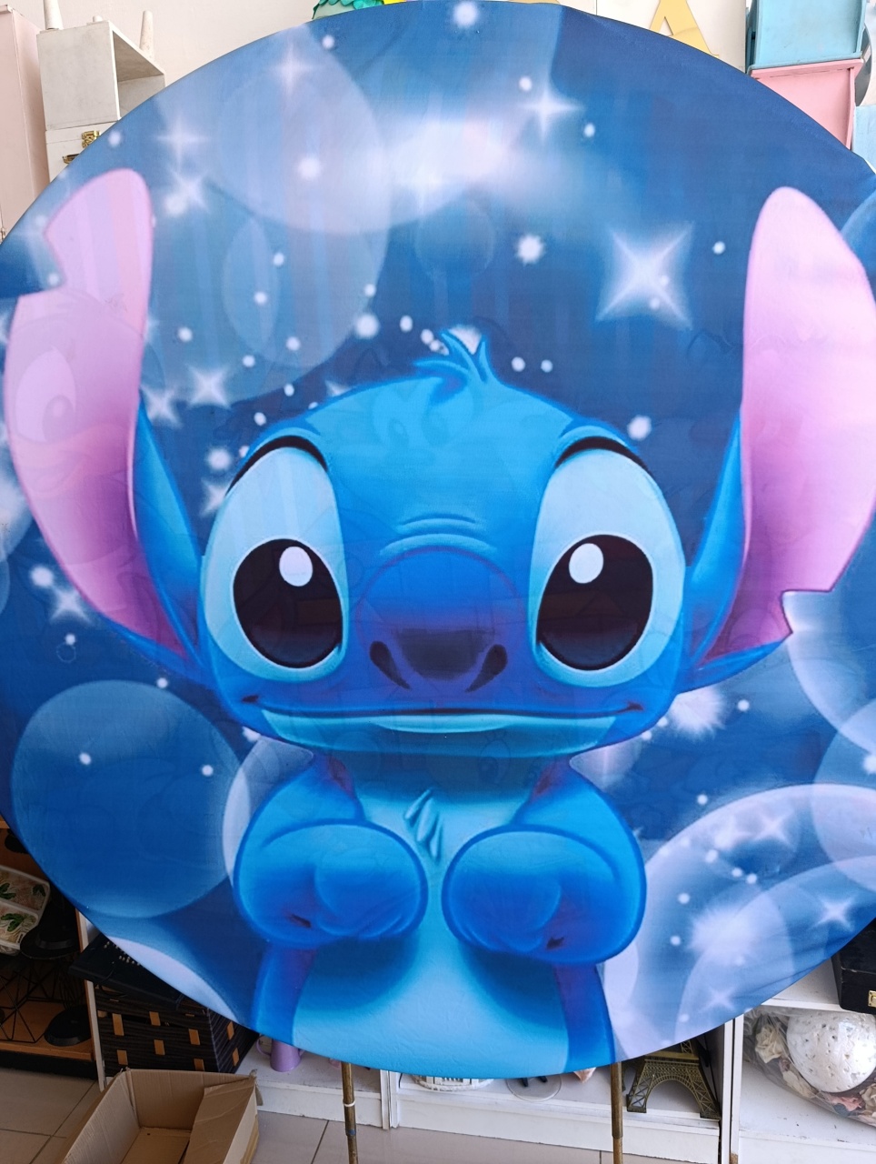 Painel Sublimado Stitch Azul 2 - Kecafestas 
