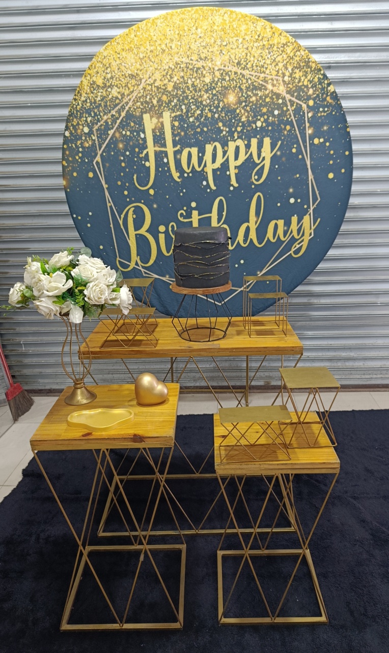 Kit Happy Birthday Painel Redondo  - Kecafestas 