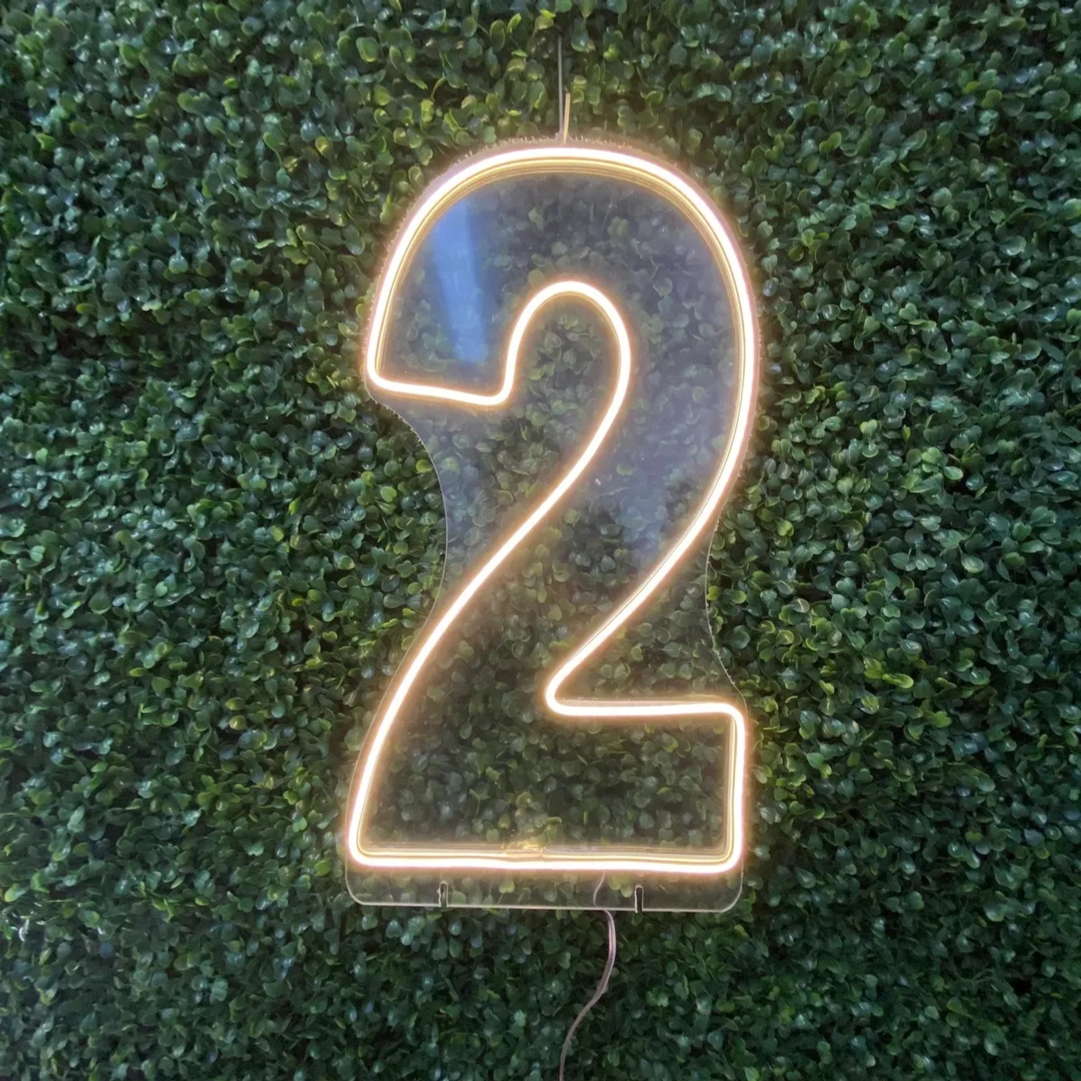 Número 2 Led de 50 Cm Luz Quente - Kecafestas 