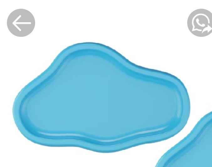 Bandeja  Organica Azul Bebê   - Kecafestas 