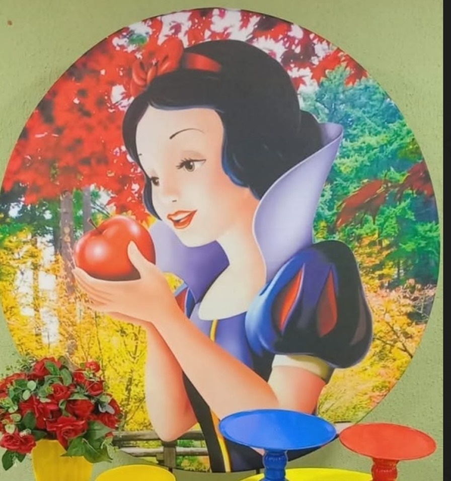 Painel Sublimado Branca de Neve - Kecafestas 