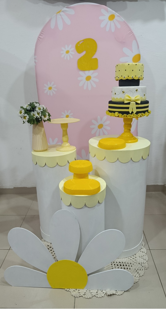 Kit Diamante Margaridas Cilindro Com Vapa - Kecafestas 