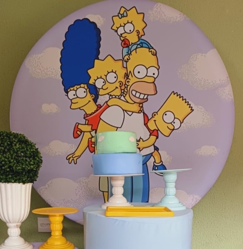 Painel Sublimado Simpsons  - Kecafestas 