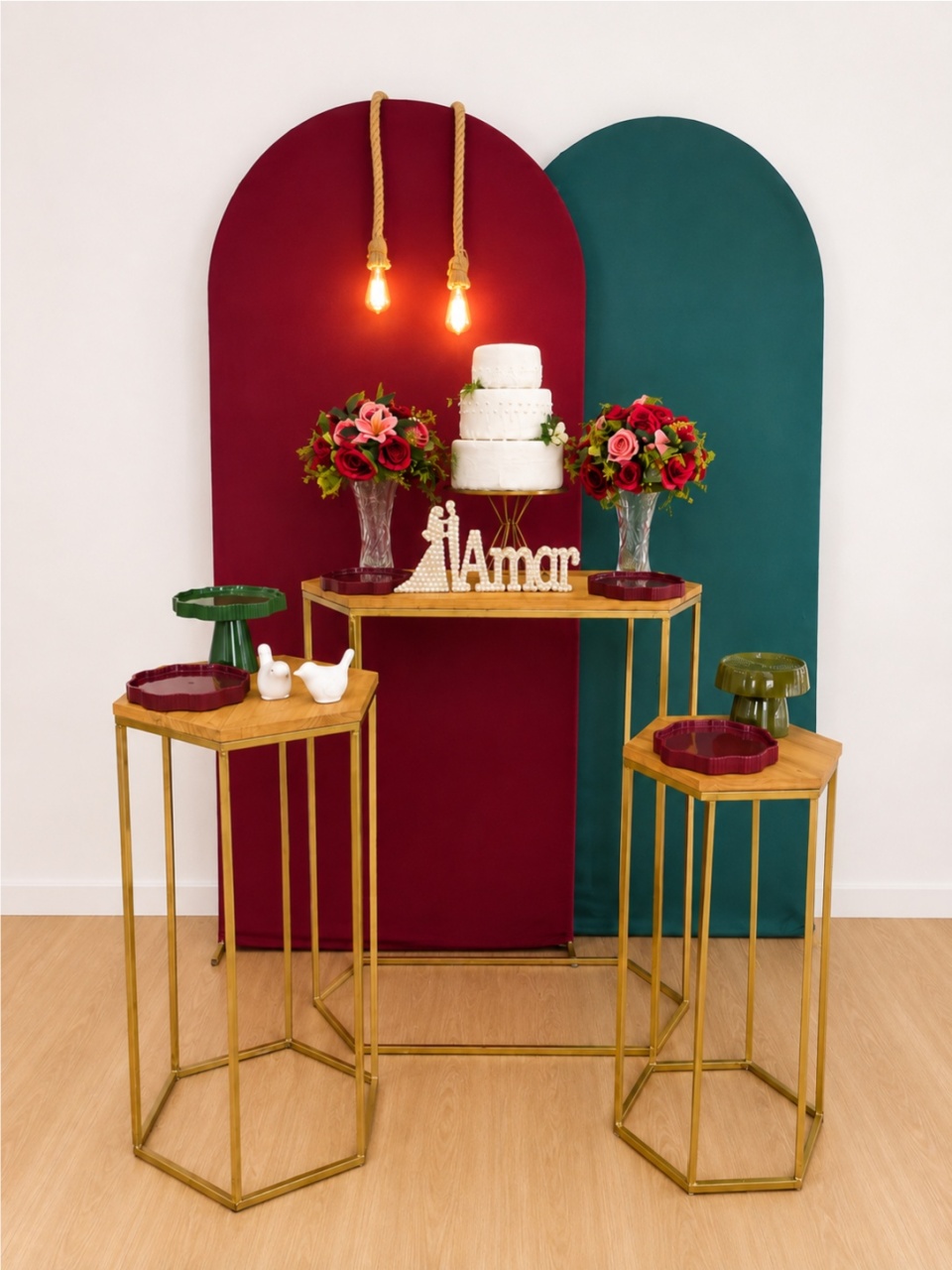 Marsala Com Verde Casamento - Dcoração de mãe 