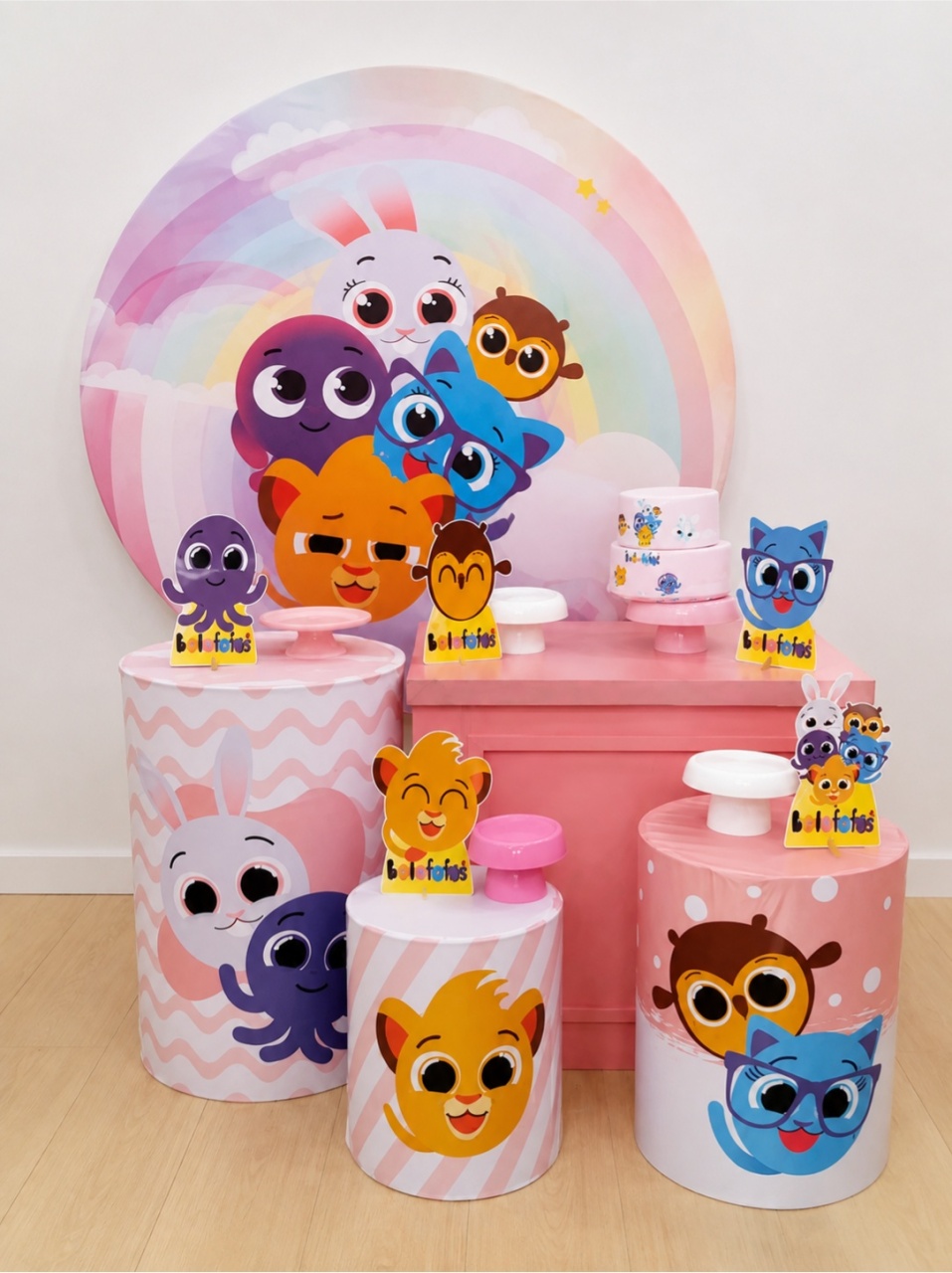 Bolofofos  Rosa Kit 2 - Dcoração de mãe 