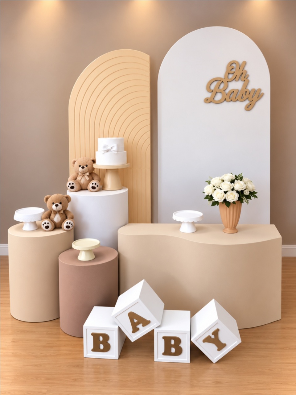 Kit Bege Luxo (A) - Dcoração de mãe 