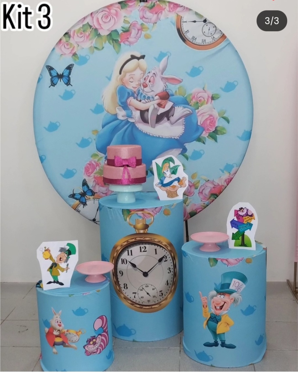 Alice No País das Maravilhas Kit 3 - Dcoração de mãe 