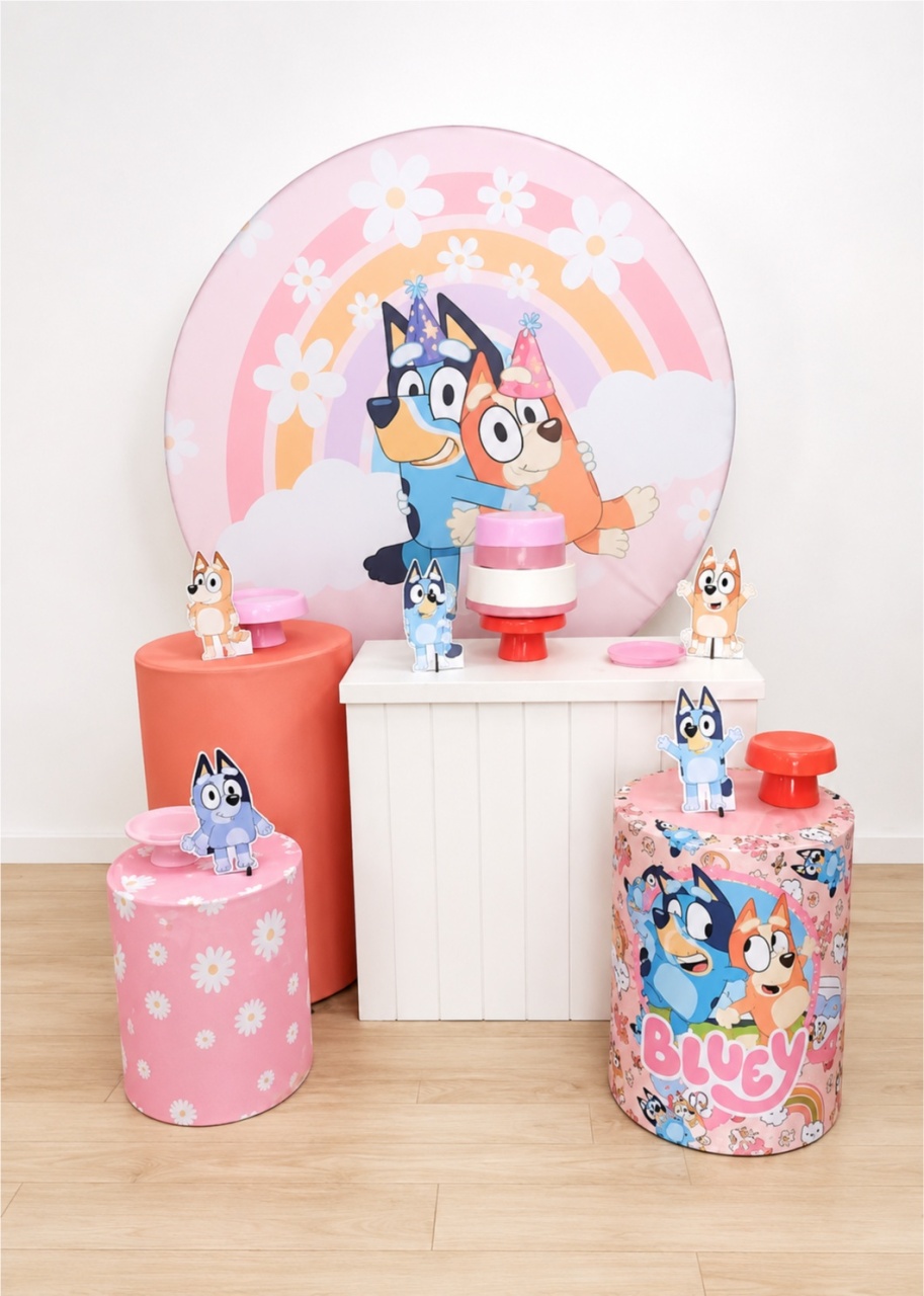 Bluey Rosa Kit 2 - Dcoração de mãe 