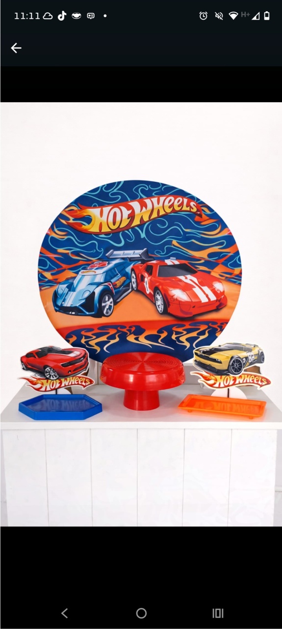 Mini Kit Hot Wheels - Dcoração de mãe 