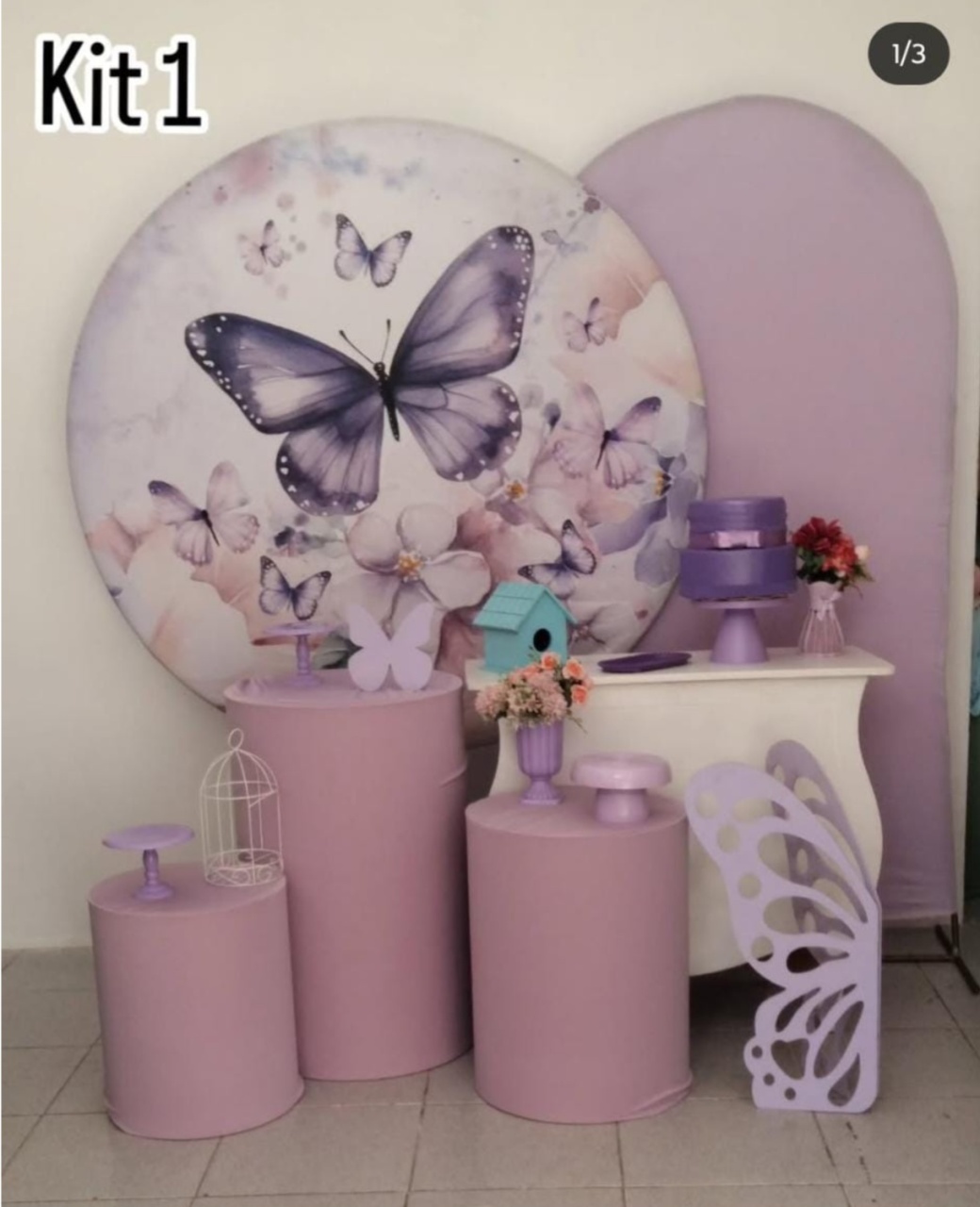 Borboleta Lilás Kit 1 - Dcoração de mãe 